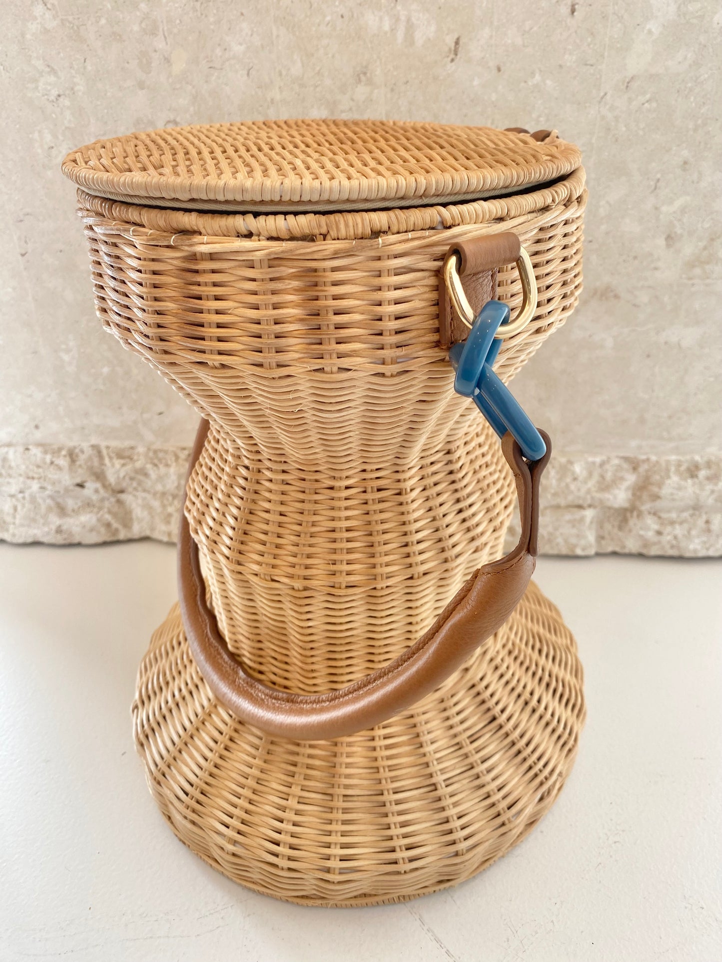 Lucy Folk Wicker Basket Bag