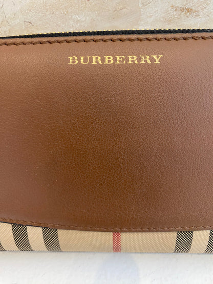 Burberry Horseferry Check Elmore Zip Around Wallet