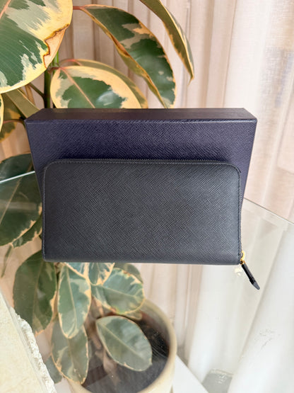 Prada Black Saffiano Leather Wallet