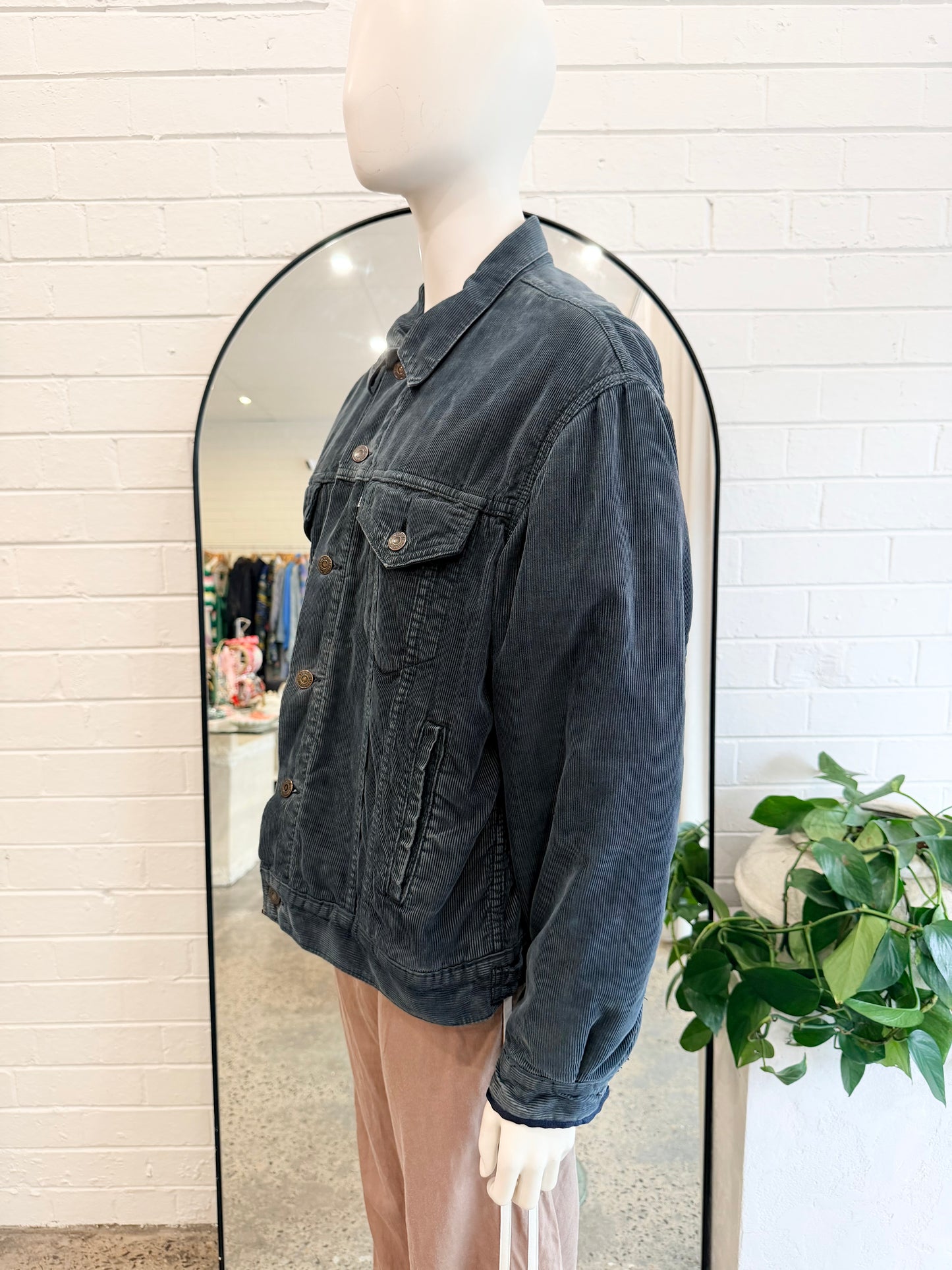 Levi's Corduroy Jacket in Blue - Size M (12)