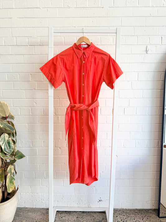 Zoe Kratzmann Papaya Cotton Shirt Dress - Size 0 (6 - 8)