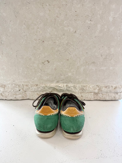 Adidas x Wales Bonner SL72 Knit Sneakers in Green/Orange - Size UK6 EU 39 1/3