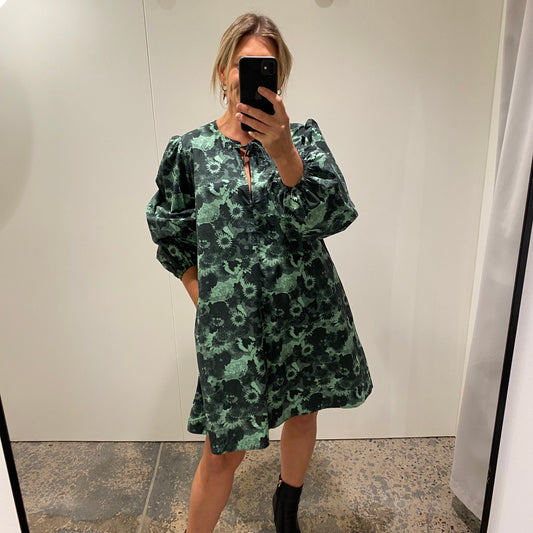 GANNI Bow Mini Shift Dress - Size 42 (12)