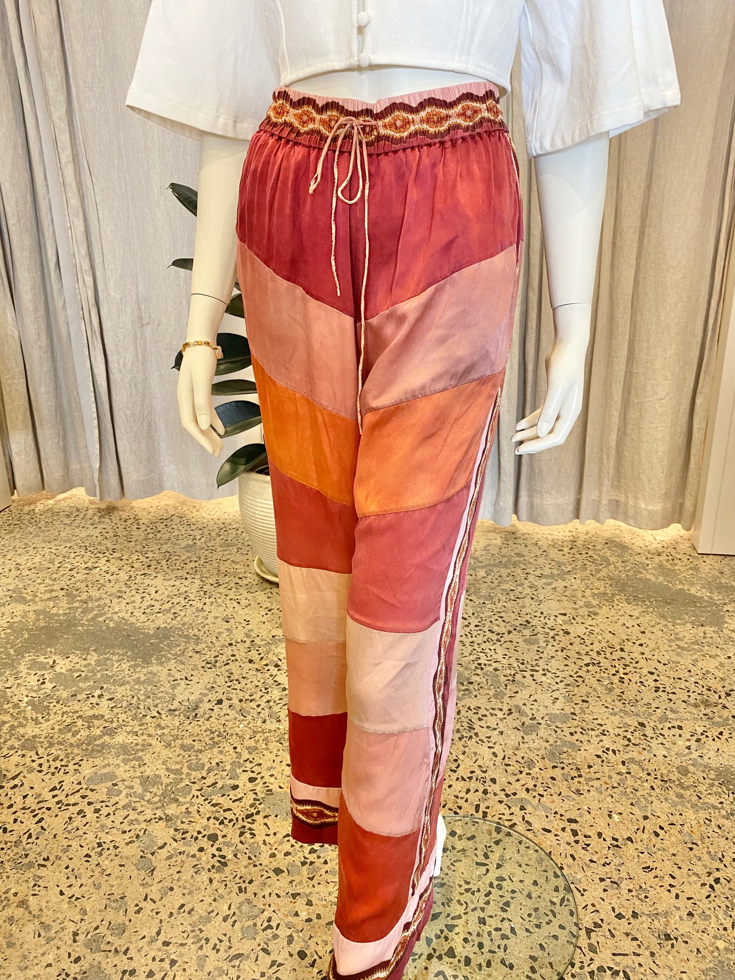 Antipodean Silk Shirt and Pant Set - Size 8