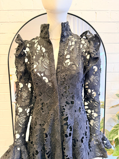 Leo Lin 'Aliyah' Butterfly Sleeve Lace Dress - Size 8