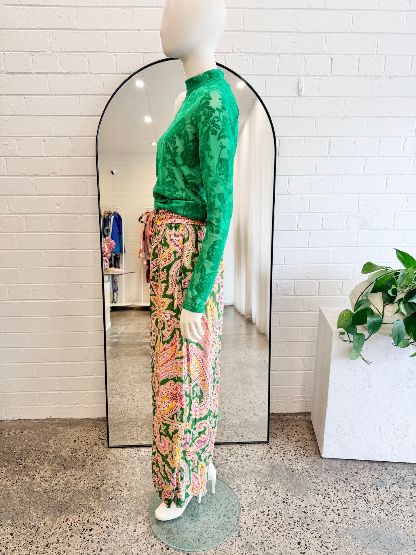 Zimmermann Paisley Print Teddy Drawstring Pants - size 2 (10)