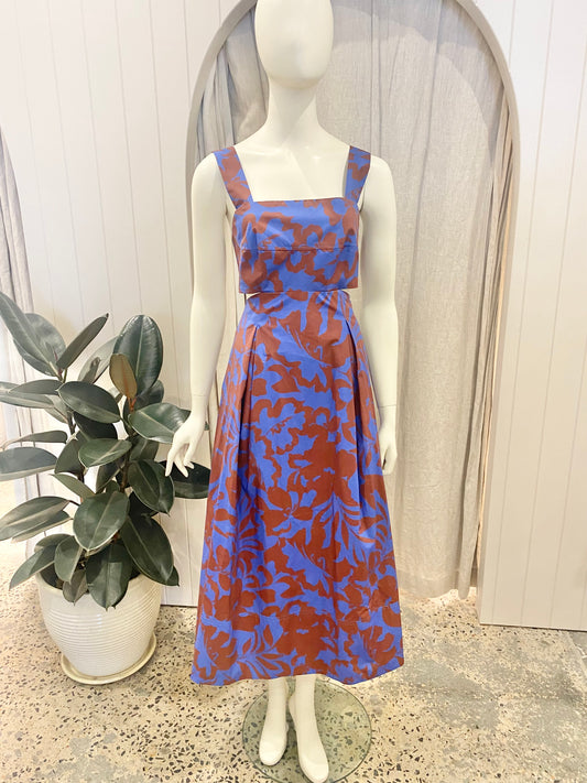 Shona Joy Catia Cut Out Midi Dress - Size 14