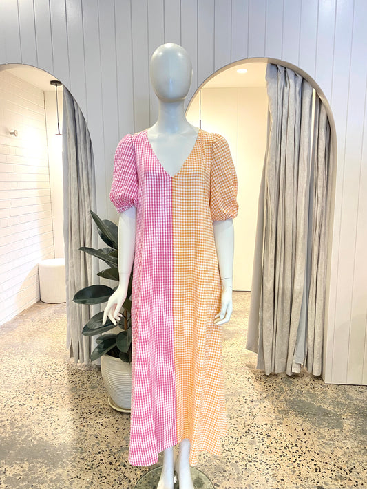 BINNY Gingham Midi Dress - Size 10