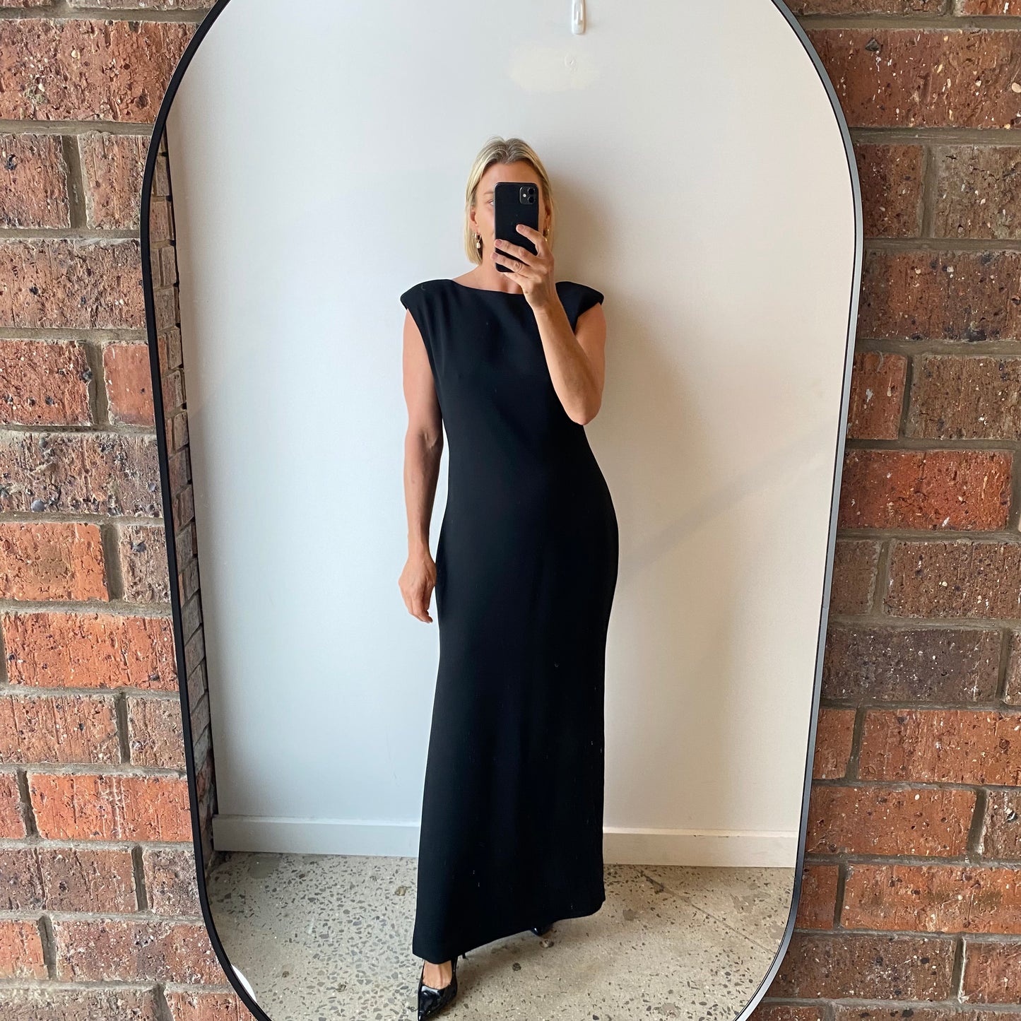 Carla Zampatti Black Maxi Dress - Size 10