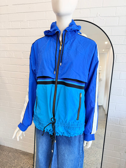 PE Nation Vibrant Blue Man Down Jacket - Size SMALL (8-10)