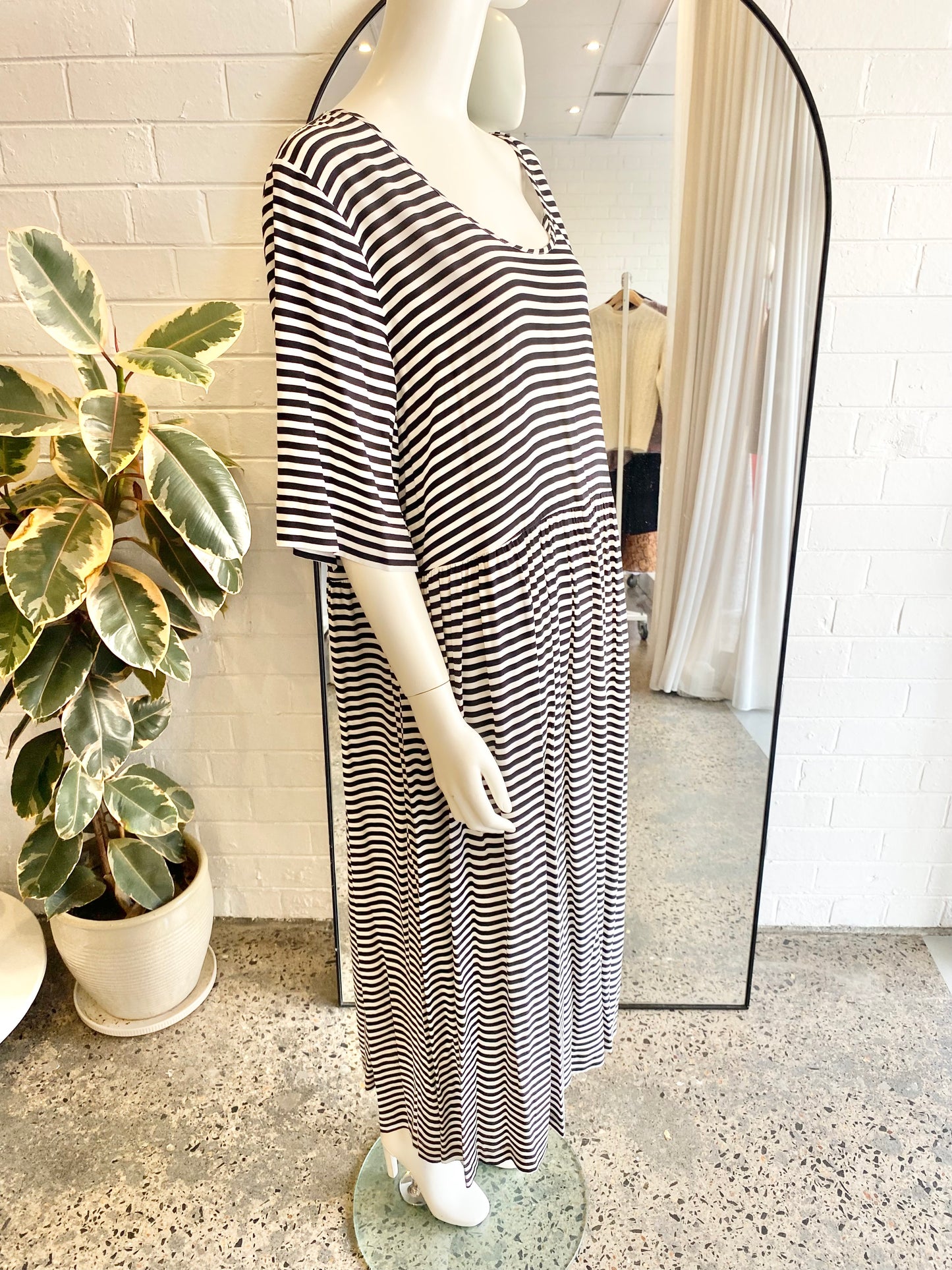 Elk Black and White Stripe Dea Dress BNWT - Size 16
