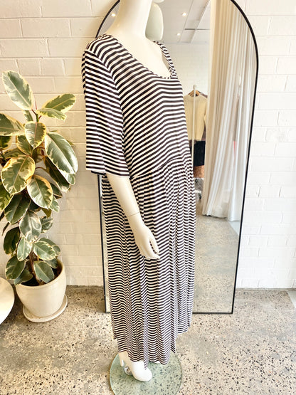 Elk Black and White Stripe Dea Dress BNWT - Size 16