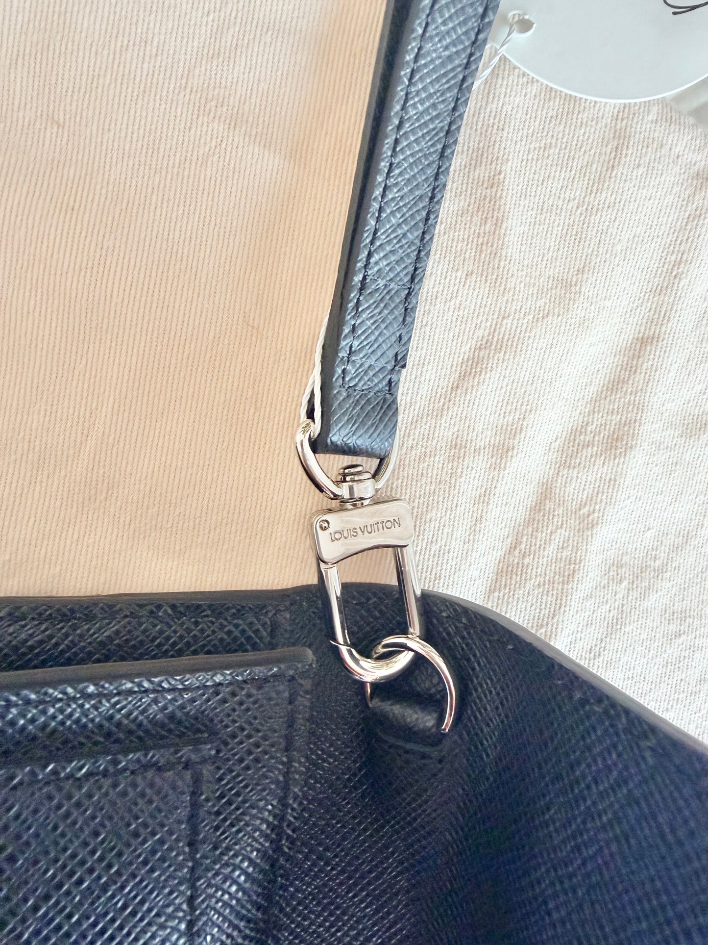 Louis Vuitton Black Taiga Belaia Clutch Bag