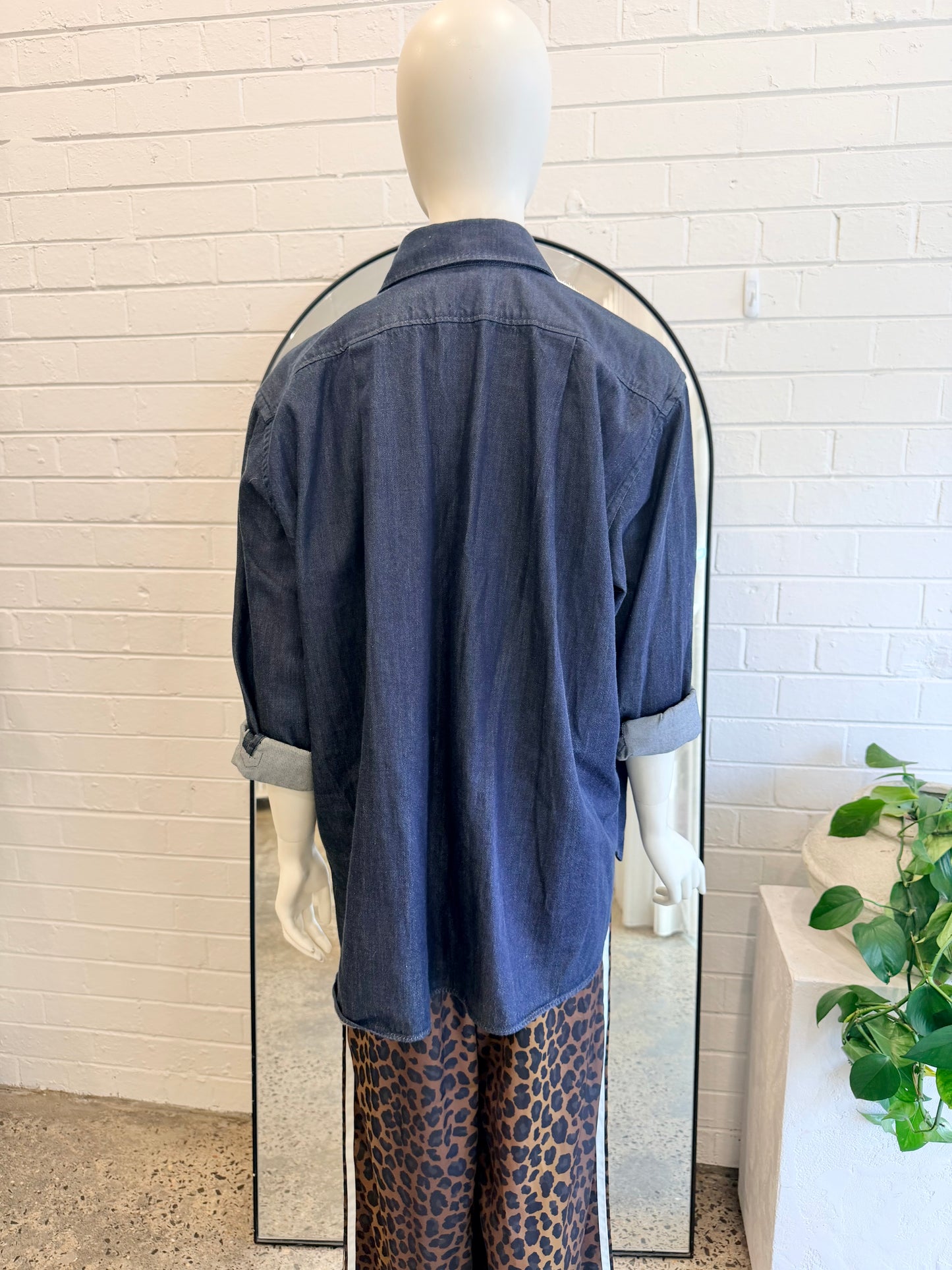 Jac and Jack Indigo Denim Shirt - Size M (12)