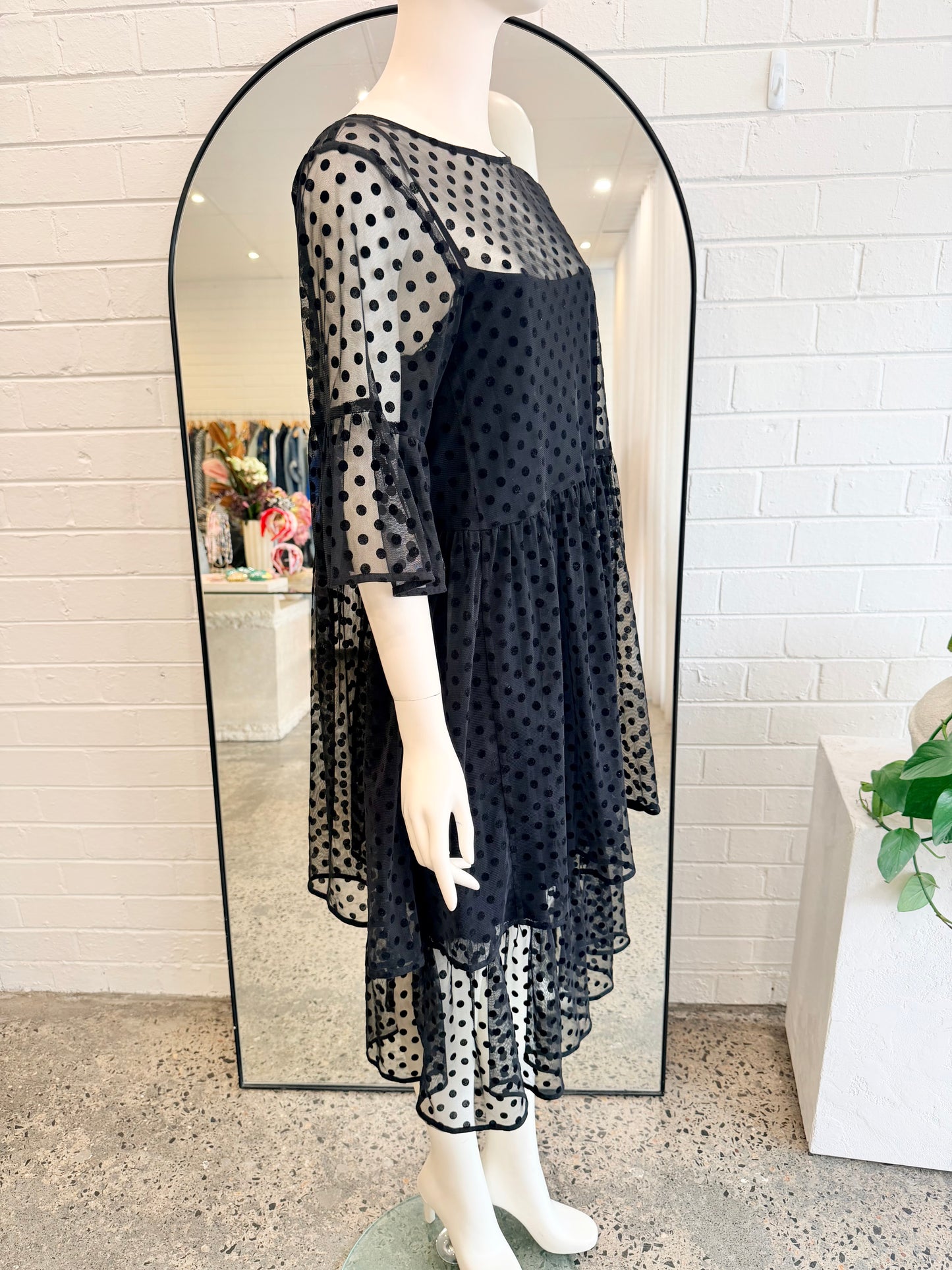 Gorman Constellations Midi Dress in Black - Size 12