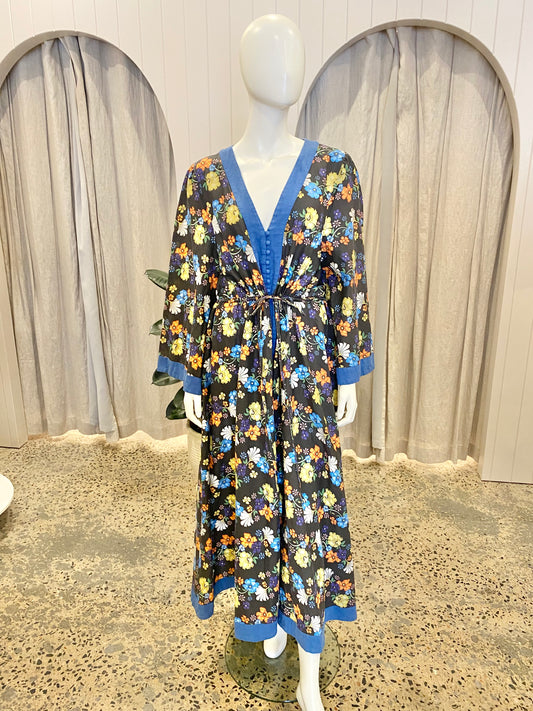 Bohamian Traders Fleur Kaftan Maxi Dress - Size 18