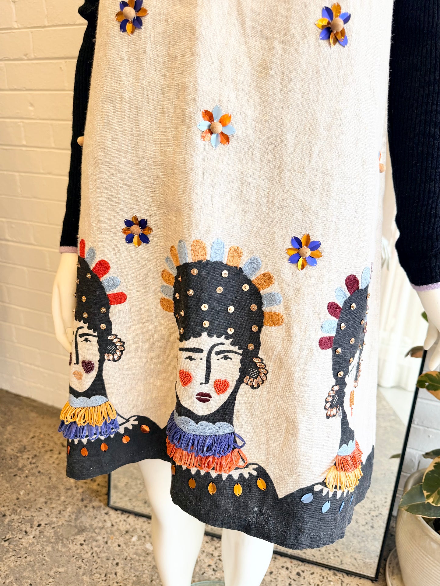 Gorman x Claire Johnson 'Dressed Up' Embellished Shift Dress - Size 10