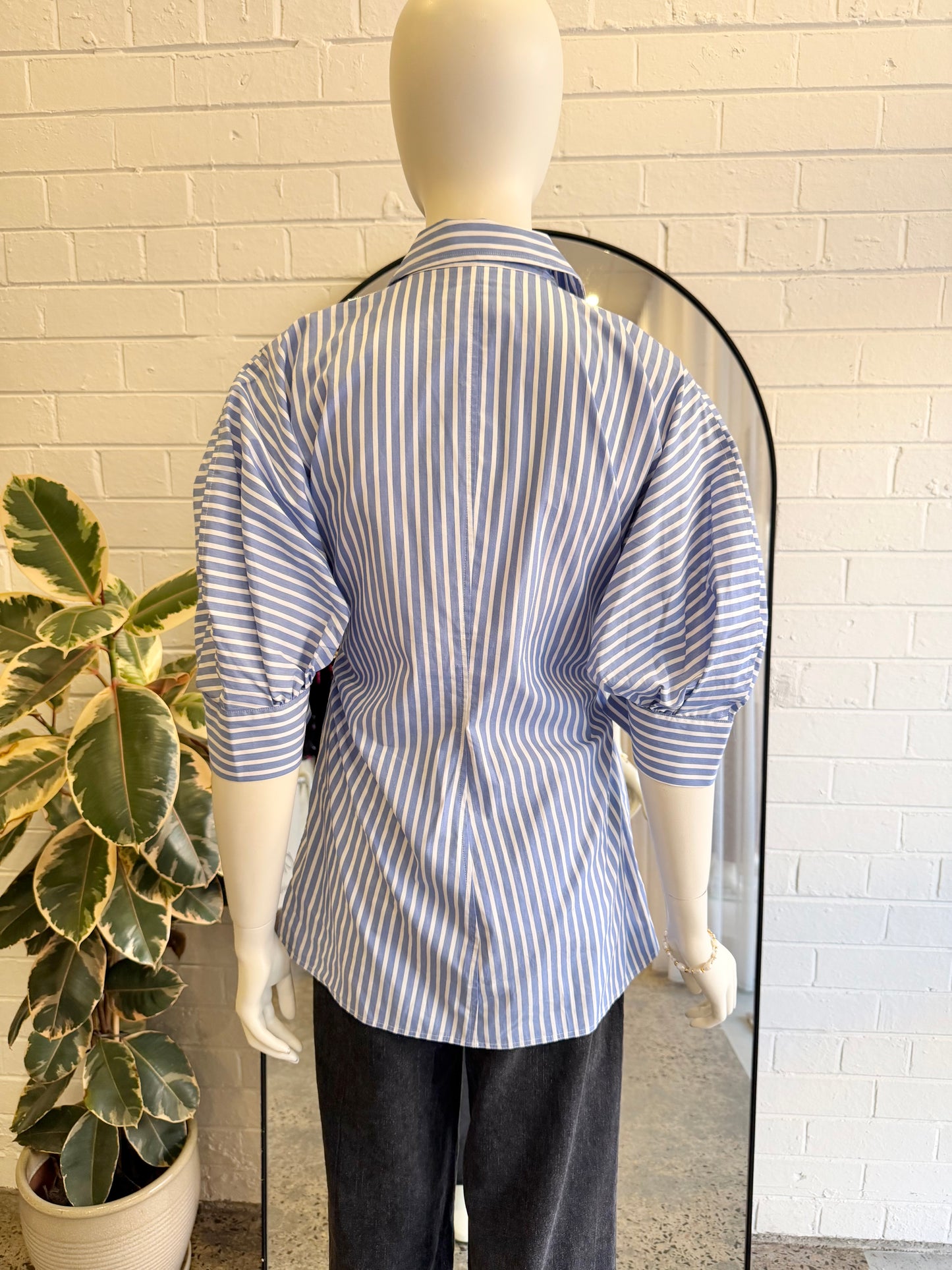 Day Birger et Mikkelsen 'Raphael' Classic Stripe Shirt in Blue/White - Size 36 (8-10)