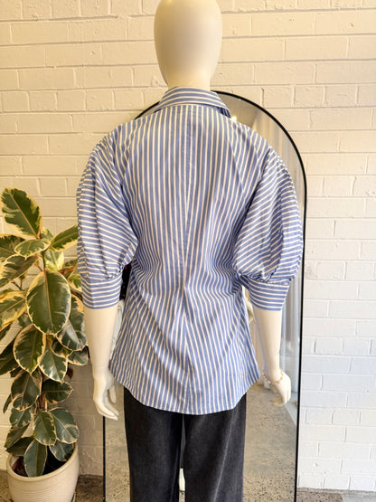 Day Birger et Mikkelsen 'Raphael' Classic Stripe Shirt in Blue/White - Size 36 (8-10)