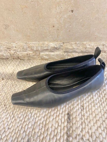 Proenza Schouler Black Pointed Toe Ballet Flats - Size 38