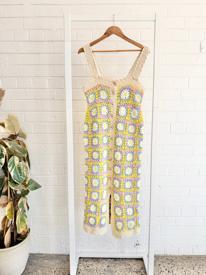 Alemais Petra Crochet Midi Dress - Size 10