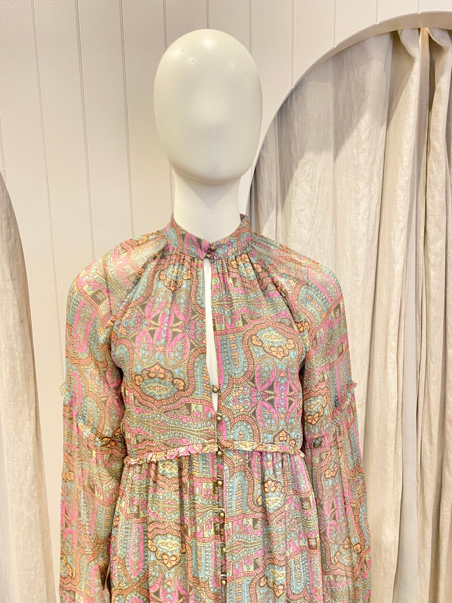 Tigerlily Marjorie Isla Maxi Dress in Taragon - Size 10