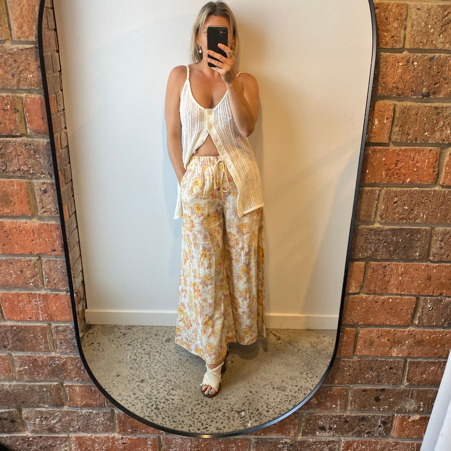 Kinney Hampton Pant in Neon Floral - Size XS (6/8)