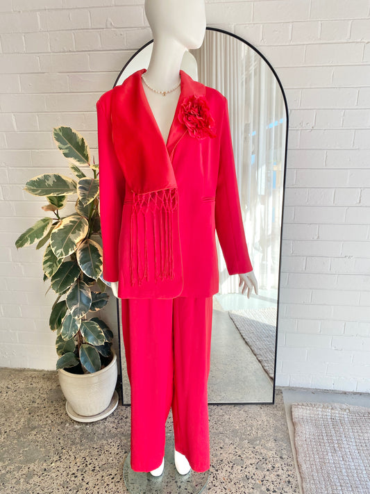 Cazinc The Label Kingsley Suit in Red - Size 14