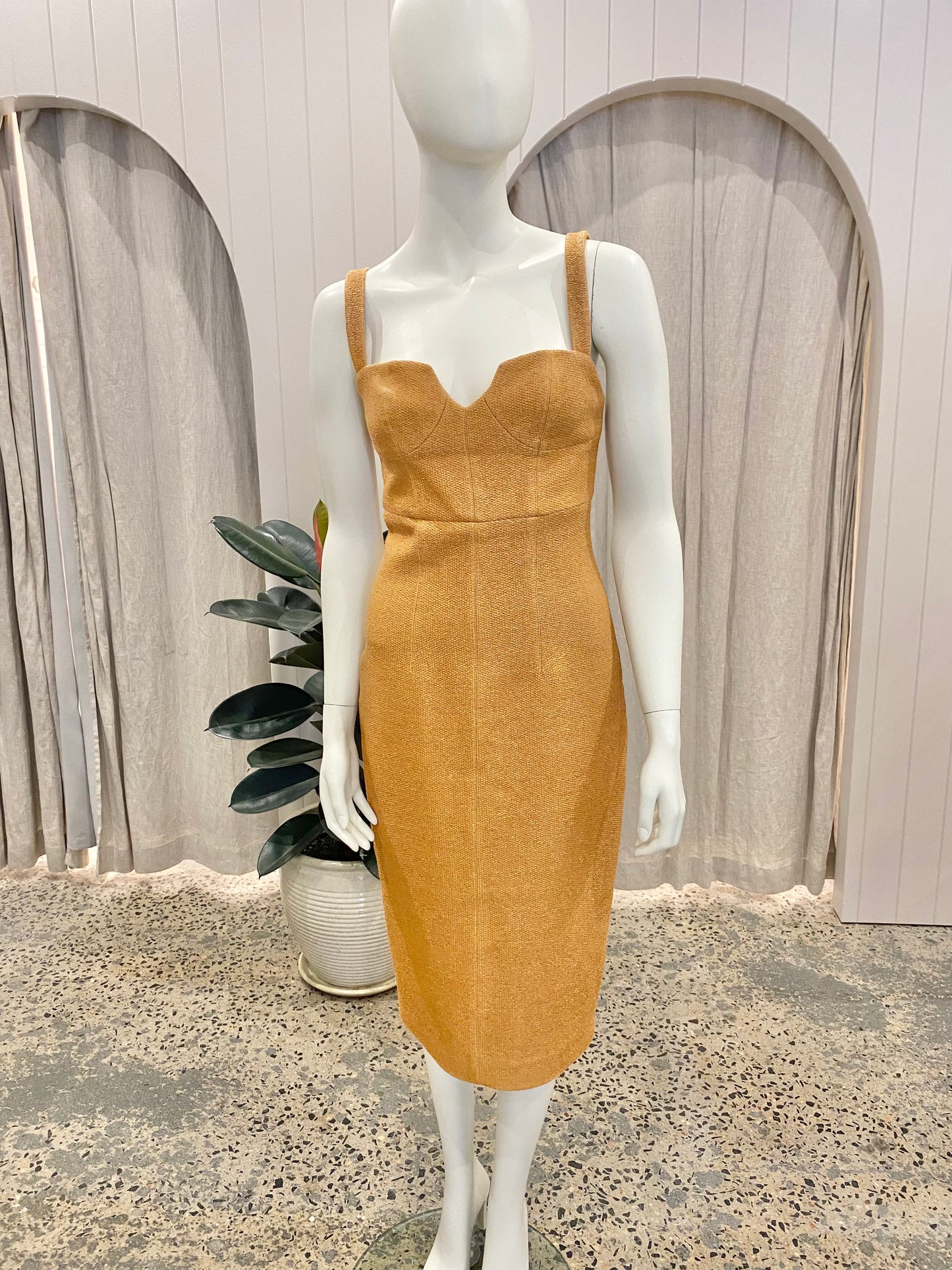 Manning Cartell Caramel Golden Ticket Midi Dress - Size 8
