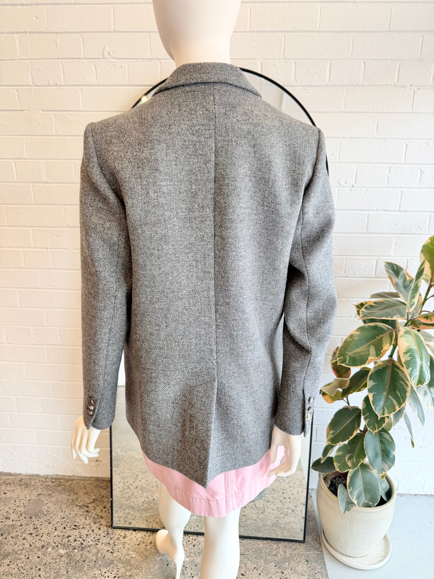 Sezane Grey Michele Double Breasted Blazer - Size 40 (12)