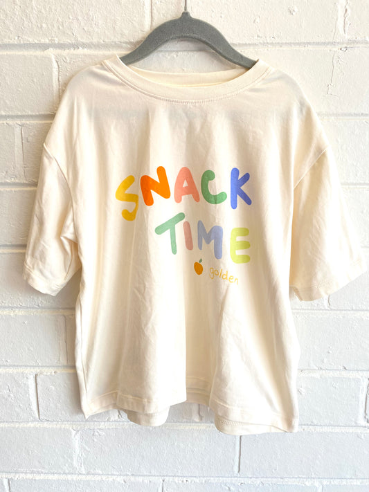 Golden Children 'Snack Time' Tee in Buttercream - Size 5-6