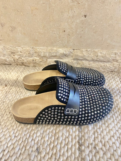 JW Anderson Crystal Suede Mules - Size 38