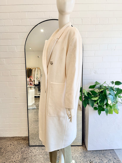 Country Road Button Detail Soft Coat - Size L/XL (12-14)