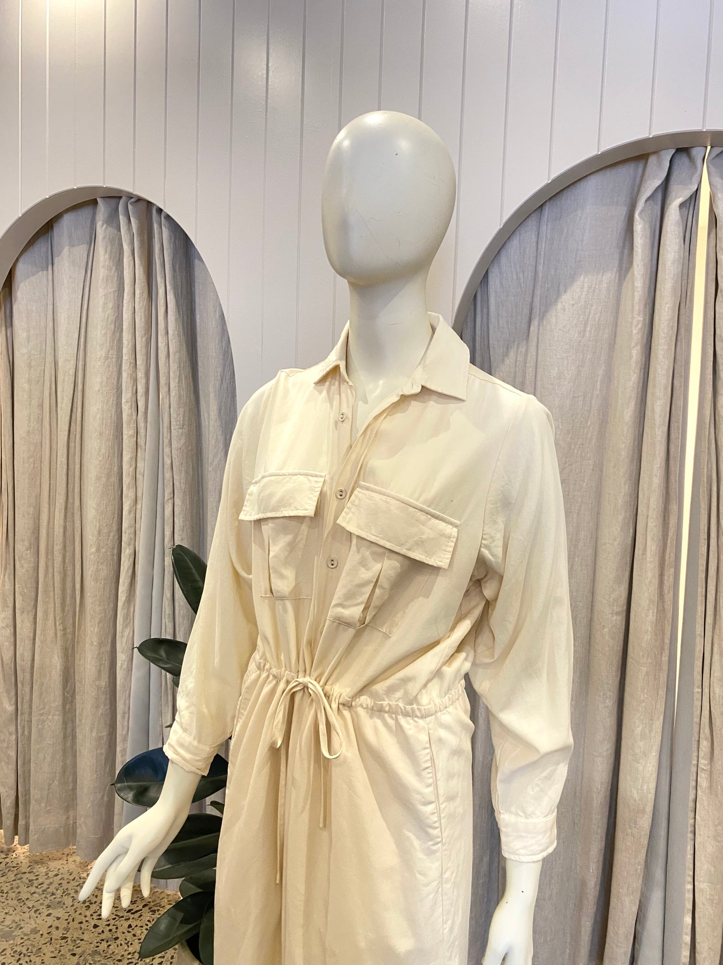 Dissh 'Lars' Cream Jumpsuit - Size 8
