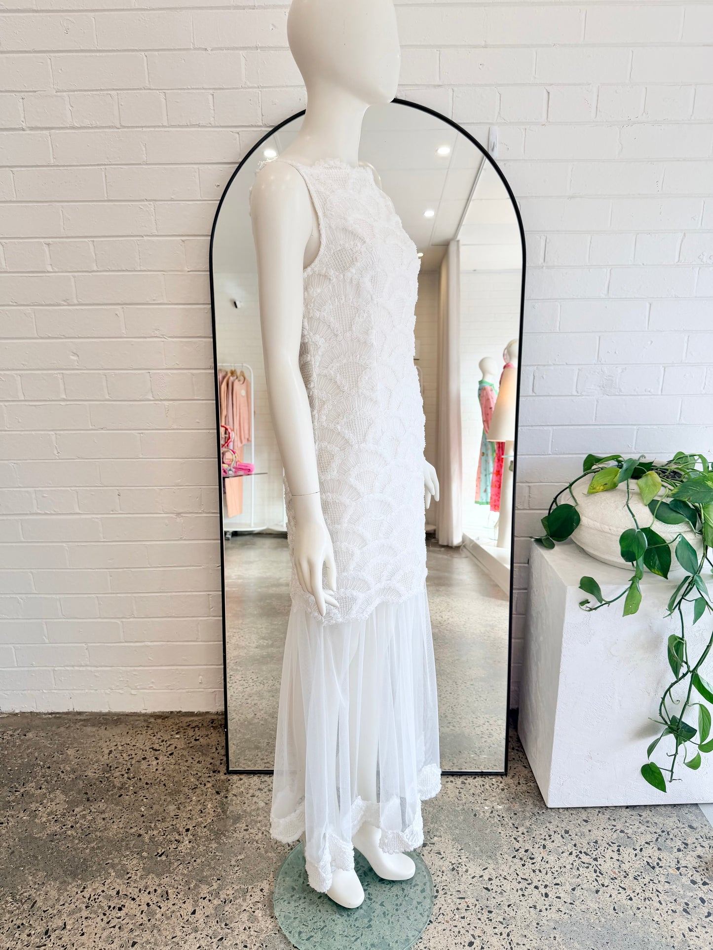Asilio White English Summer Maxi Dress - Size 8