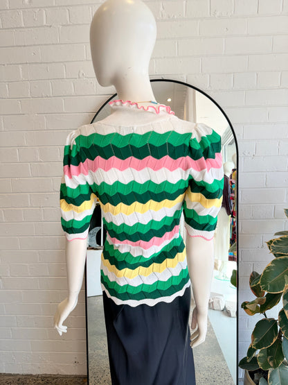 Steele Tori Knit Collared Shirt - Size M