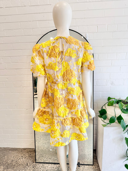 Elliatt Marigold Progressive Mini Dress - Size M (8 - 10)
