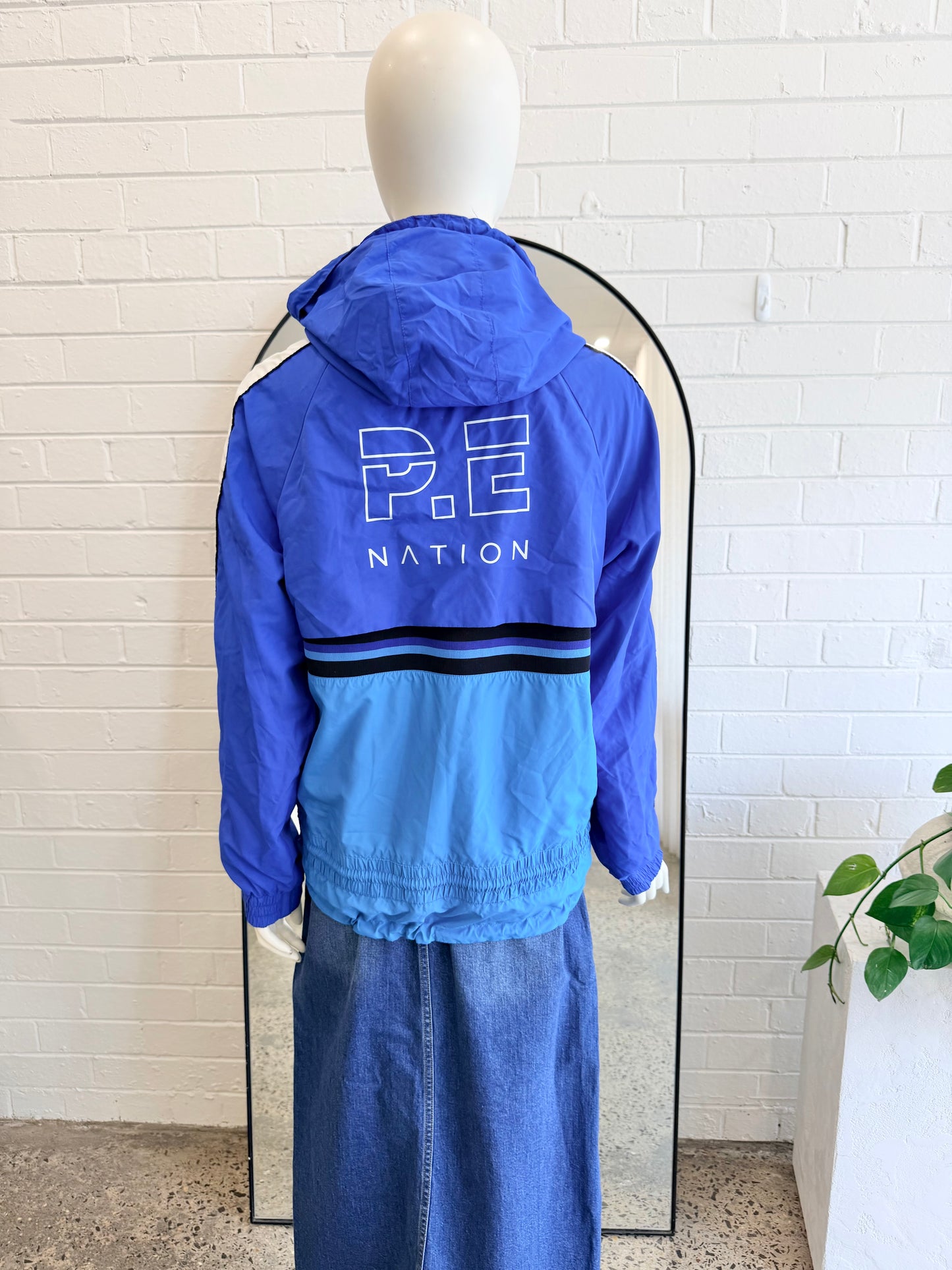 PE Nation Vibrant Blue Man Down Jacket - Size SMALL (8-10)