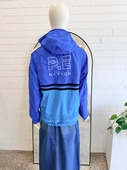 PE Nation Vibrant Blue Man Down Jacket - Size SMALL (8-10)
