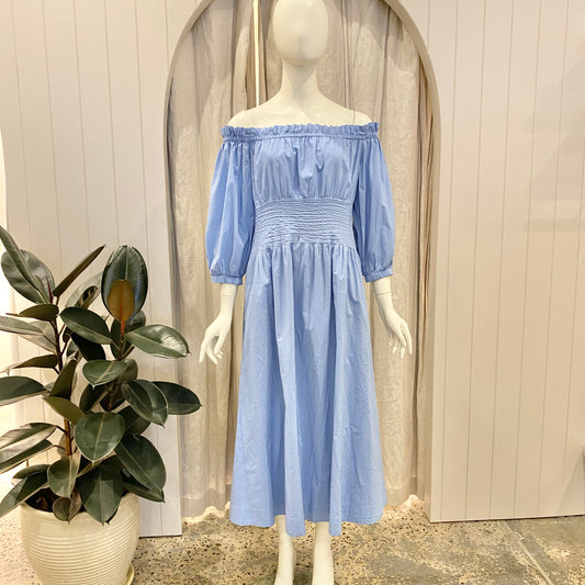 Country Road Off Shoulder Midi Dress - Size 10