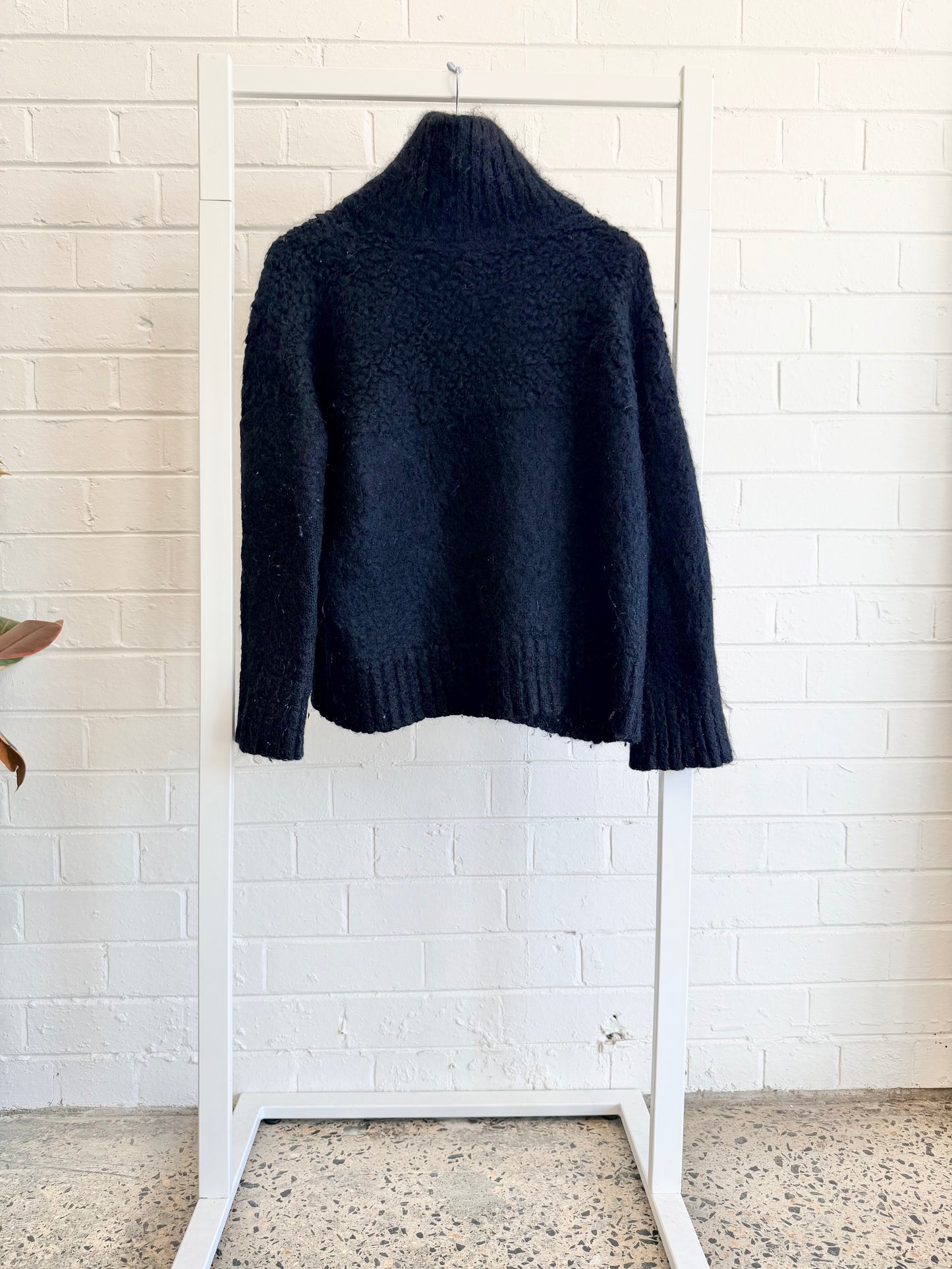 Scanlan Theodore Black Mohair Blend Turtleneck Jumper  - Size 12