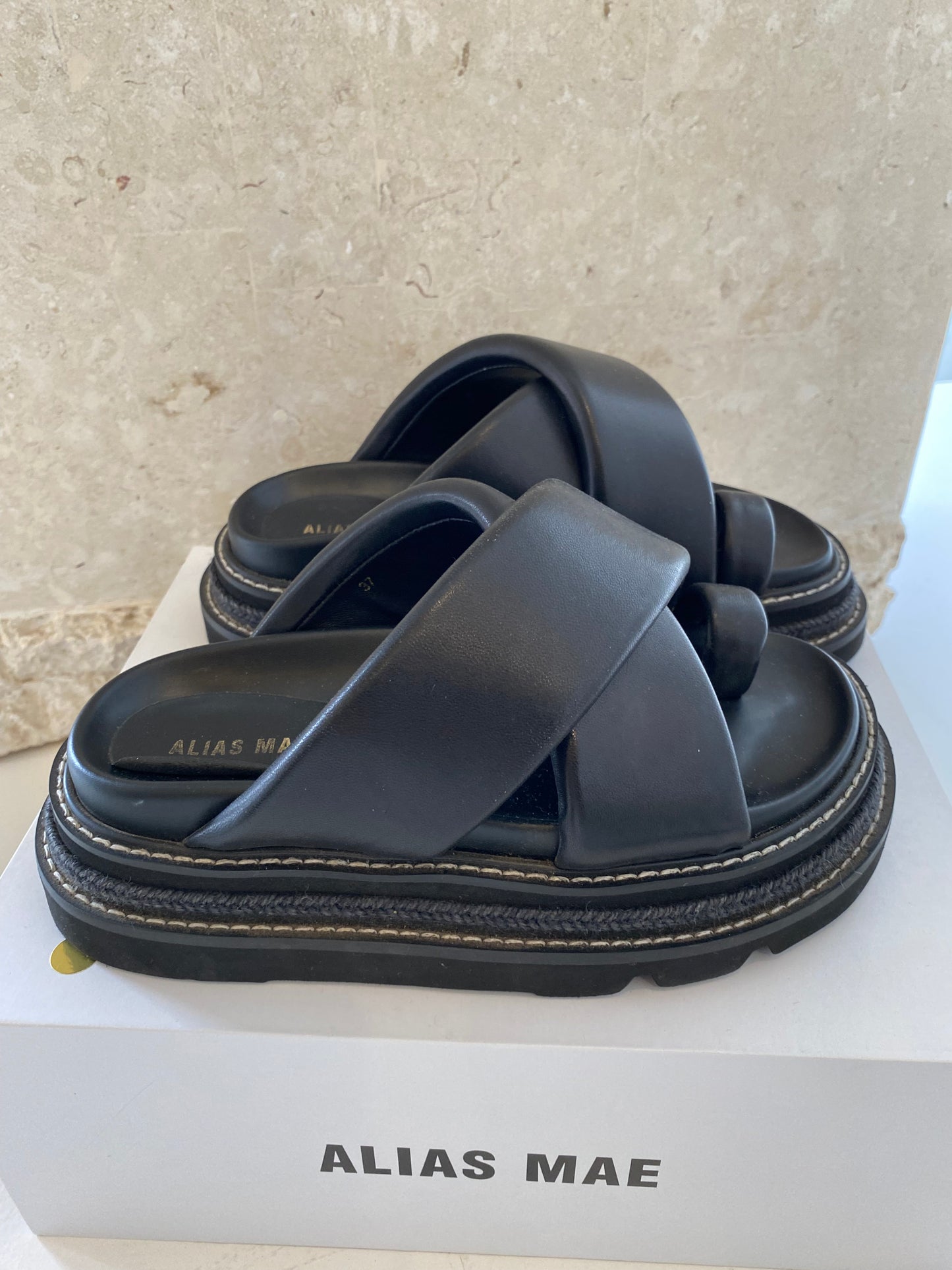 Alias Mae Venga Black Sandals - Size 37