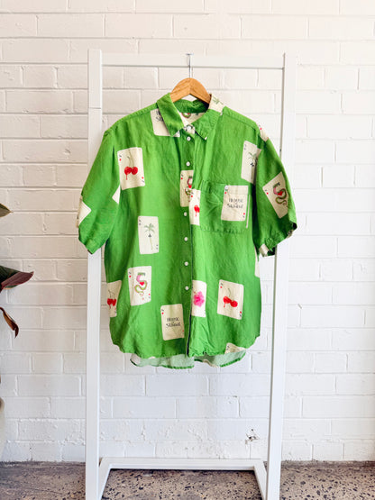 Summi Summi Green House of Summi Tarragon Big Shirt - Size 12 - 14