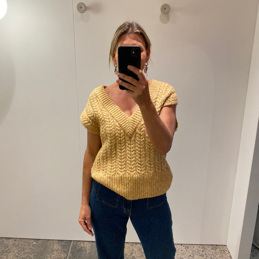 Shona Joy Mustard Knit Vest - Size XS (8/10)