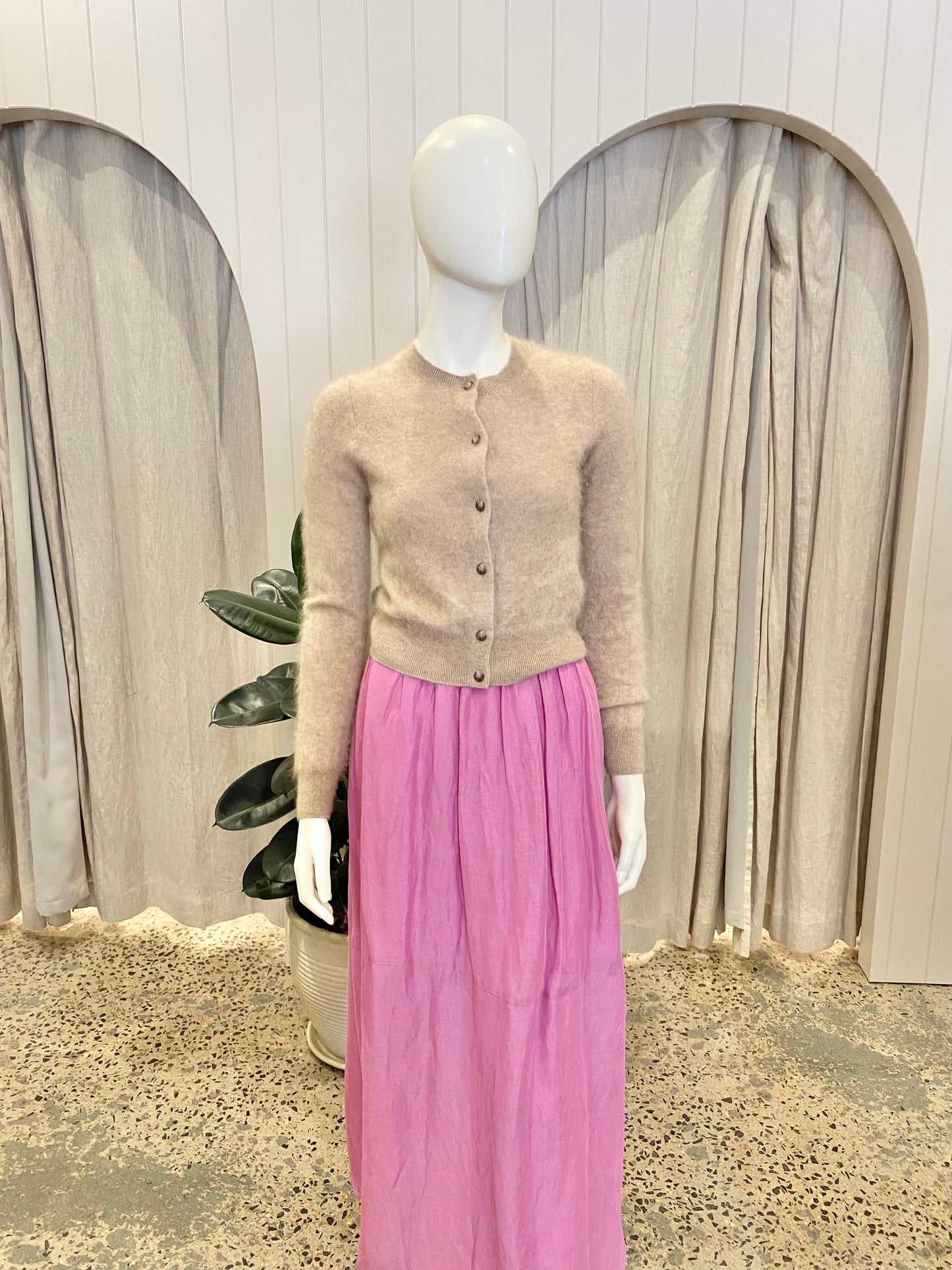 Naked Camel Cashmere Cardigan - Size XS/S (6-8)