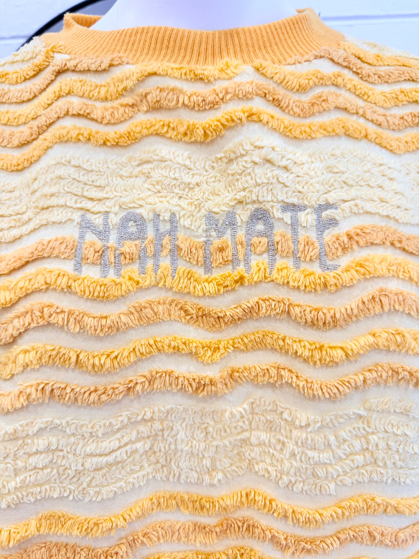 Alice Nightingale Nah Mate Fluffy Tee in Yellow - Size 10