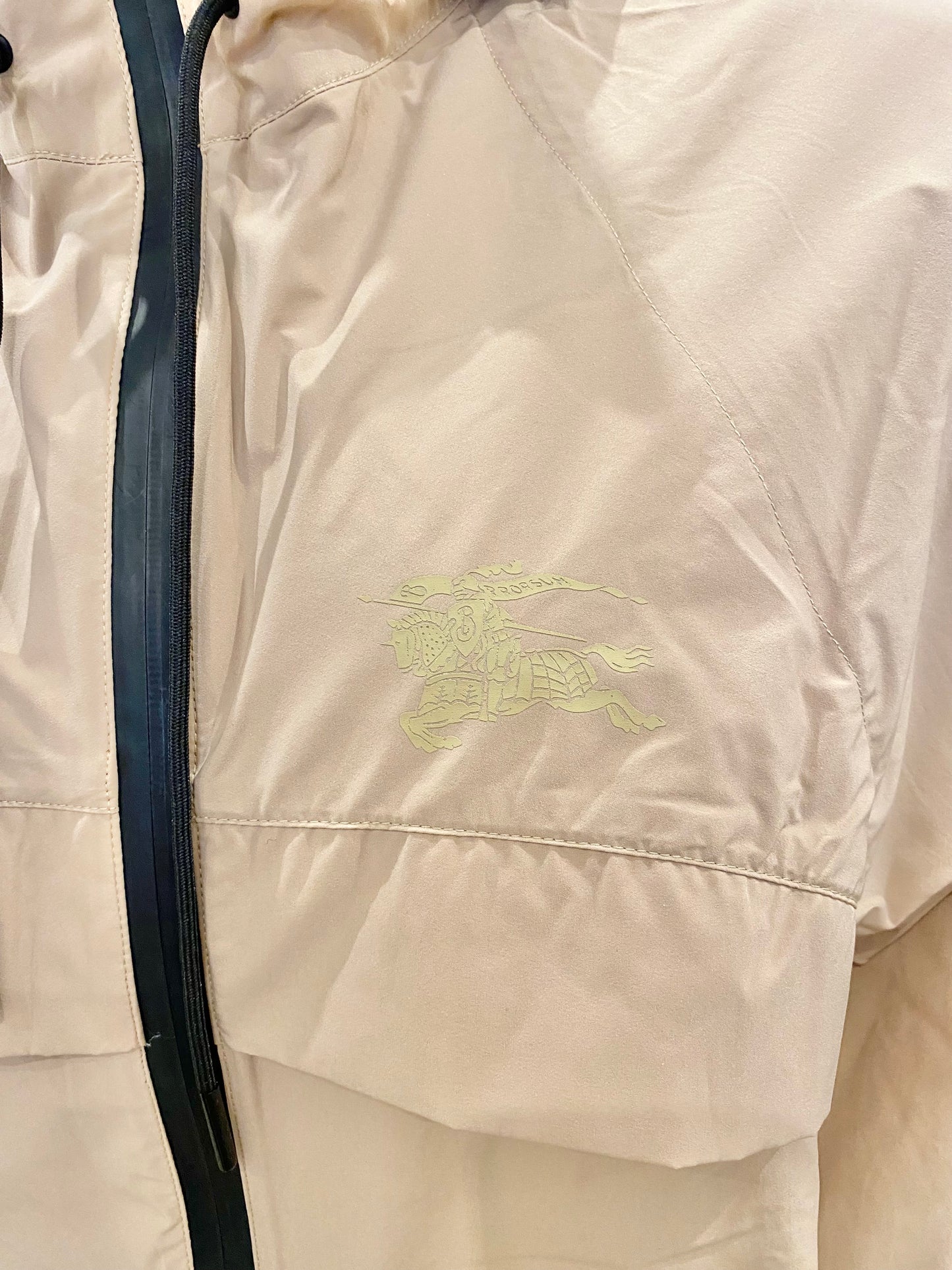 Burberry Equestrian Knight Hooded Parka Jacket - Size 10