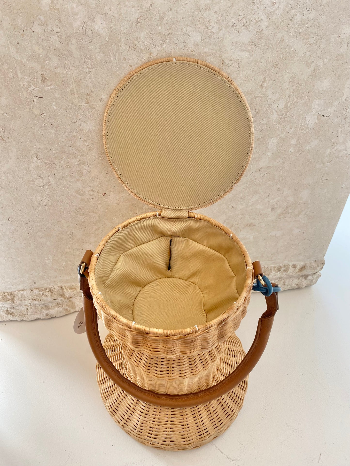 Lucy Folk Wicker Basket Bag