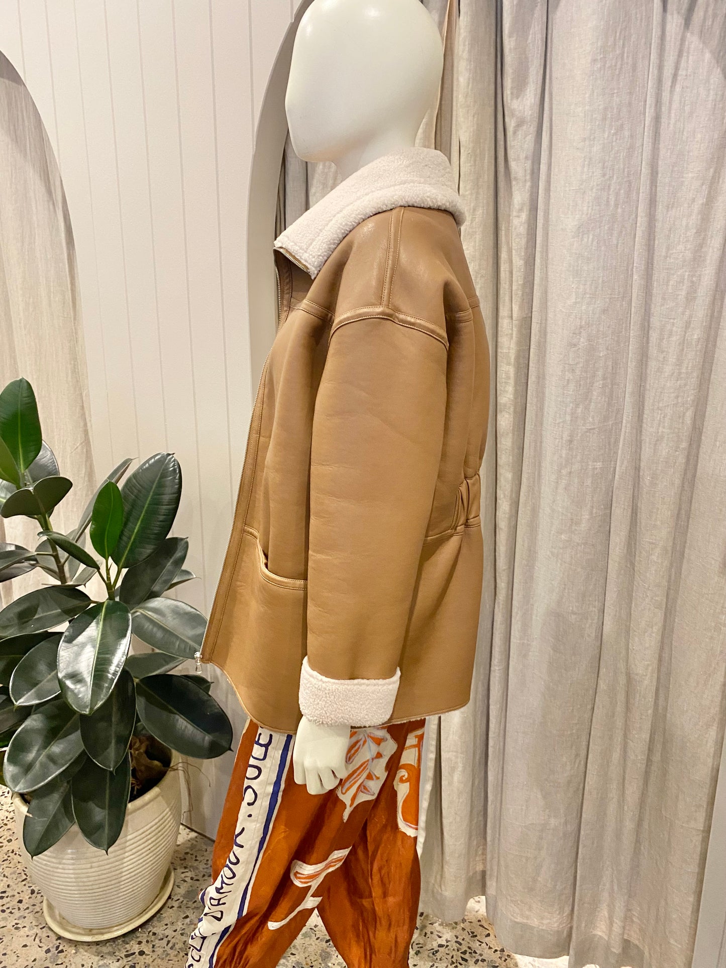 Elka Collective Michaela Jacket in Tan - Size 10