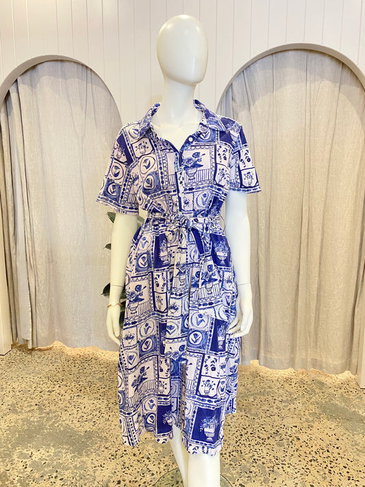 Nancy Bird Vera Short Sleeve Dress - Size 10